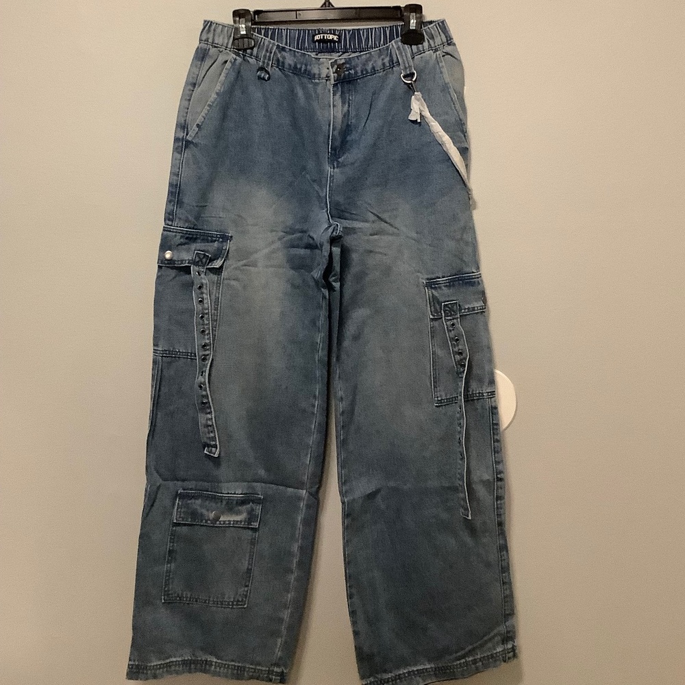 Indigo Cargo Carpenter Pants